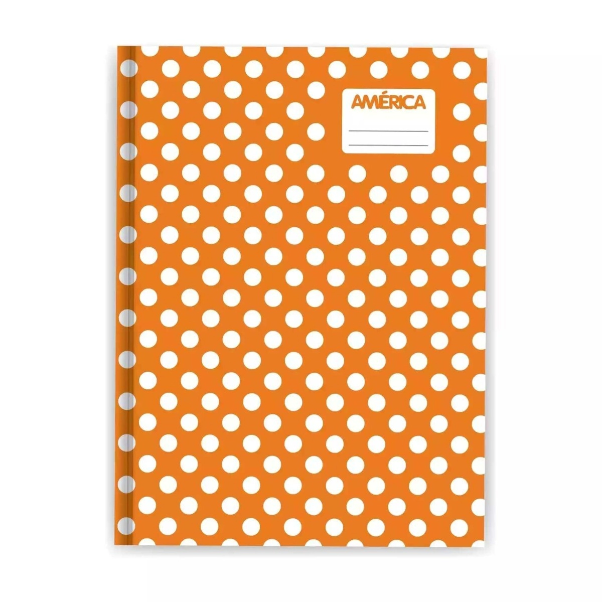CUADERNO AMERICA LUNARES 16x21 T/D NARANJA - 42Hjs Rayadas