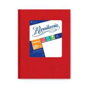 CUADERNO ARAÑA 16x21 RIVADAVIA T/D ROJO - 50 Hjs Rayadas
