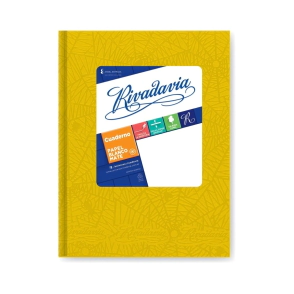 CUADERNO ARAÑA 16x21 RIVADAVIA T/D AMARILLO - 50 Hjs Rayadas