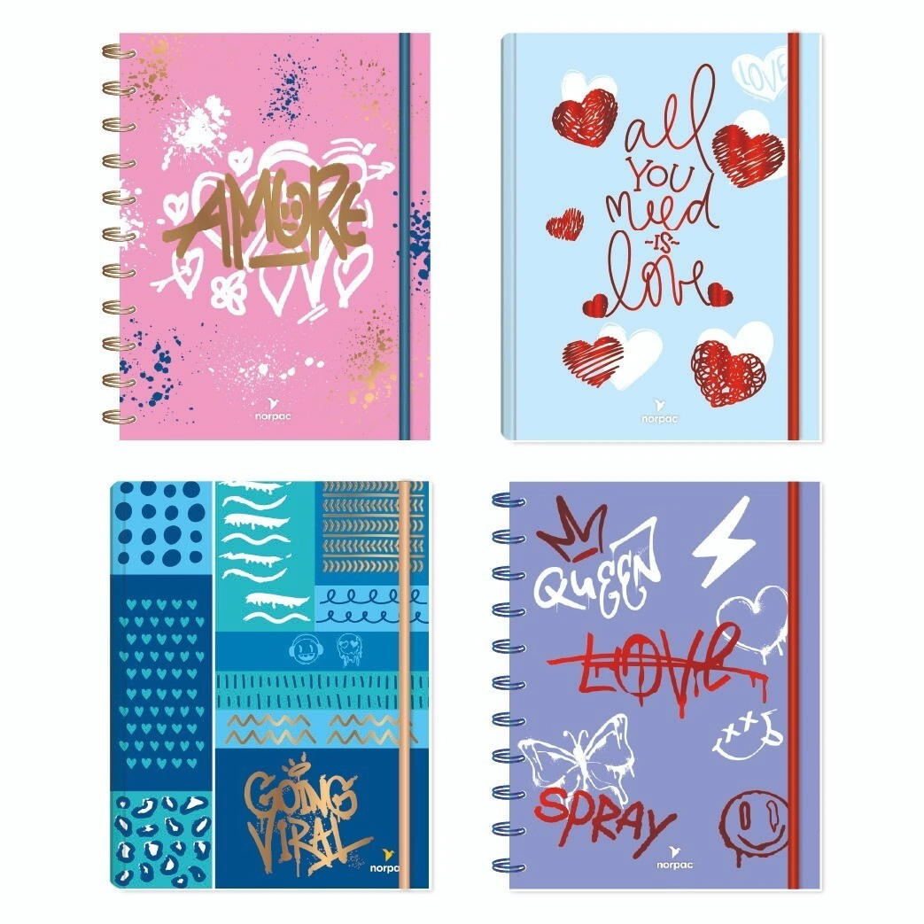 AGENDA N8 DIARIA TAPA DURA FEMME ESPIRAL NORPAC