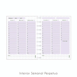 AGENDA PERPETUA N°8 SEMI RIGIDA ESPIRAL NORPAC