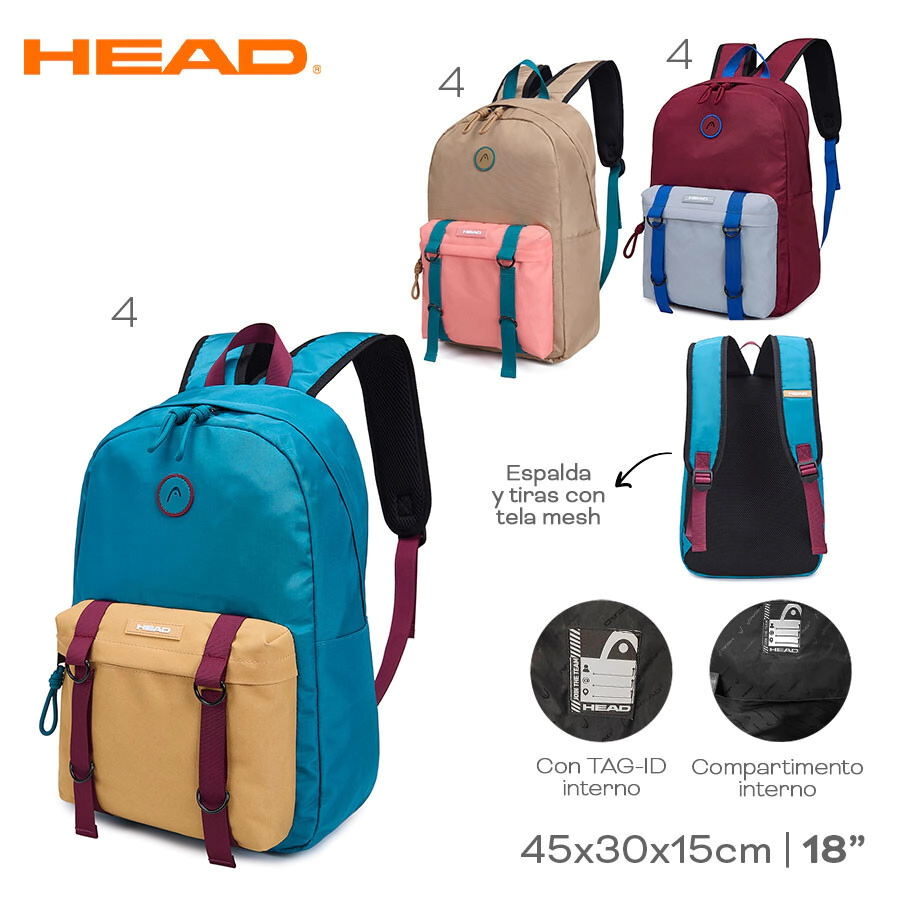 MOCHILA HEAD BORDO