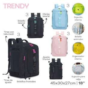 Mochila de viaje Trendy CELESTE