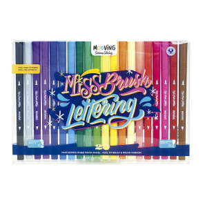 MARCADORES DOBLE PUNTA PINCEL x20 COLORING MOOVING