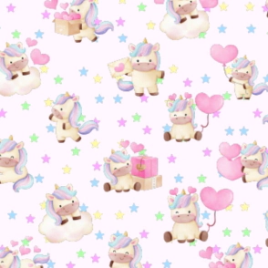 PAPEL PARA FORRAR BABY UNICORN (SOLO X 10 UNIDADES)