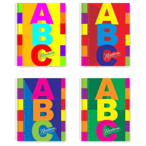 CUADERNO RIVADAVIA ABC CON ESPIRAL T/D 21x27 - 100 Hjs Cuadriculado