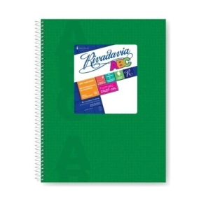CUADERNO RIVADAVIA ABC 21x27 VERDE - 60 Hjs Cuadriculadas