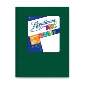 CUADERNO ABC ARAÑA 19x23,5 RIVADAVIA T/D VERDE - 50 Hjs Cuadriculadas