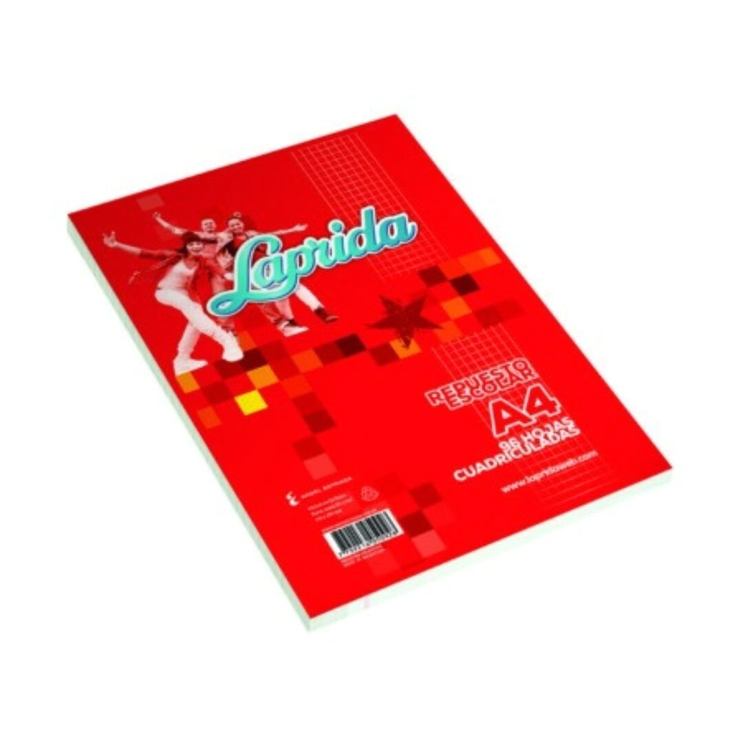 REPUESTO LAPRIDA A4 - 96 Hjs CUADRICULADAS