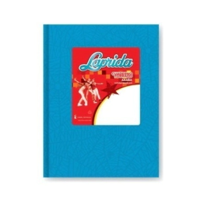 CUADERNO LAPRIDA 16x21 T/D ARAÑA CELESTE 50 Hjs RAYADAS