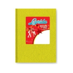CUADERNO LAPRIDA 16x21 T/D ARAÑA AMARILLO 50 Hjs RAYADAS