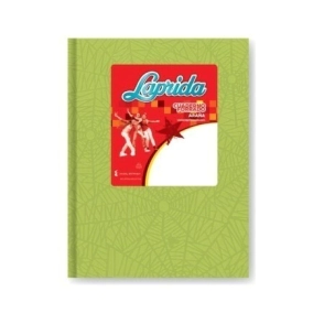 CUADERNO LAPRIDA 16x21 T/D ARAÑA VERDE MANZANA 50 Hjs RAYADAS