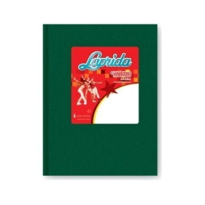 CUADERNO LAPRIDA 16x21 T/D ARAÑA VERDE 98 Hjs CUADRICULADAS