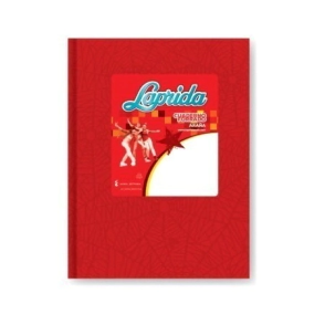 CUADERNO LAPRIDA 16x21 T/D ARAÑA ROJO 98 Hjs CUADRICULADAS