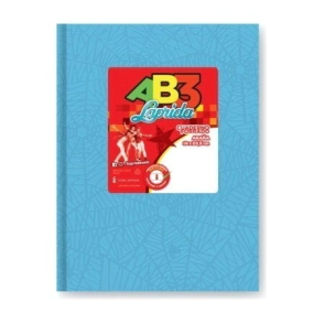 CUADERNO LAPRIDA AB3 19x23 T/D ARAÑA CELESTE 50 Hjs RAYADAS
