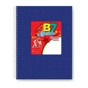 CUADERNO LAPRIDA AB7 T/D 21x27 AZUL - 60 Hjs CUADRICULADAS
