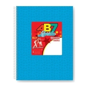 CUADERNO LAPRIDA AB7 T/D 21x27 CELESTE - 60 Hjs RAYADAS