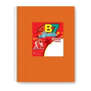 CUADERNO LAPRIDA AB7 T/D 21x27 NARANJA - 60 Hjs RAYADAS
