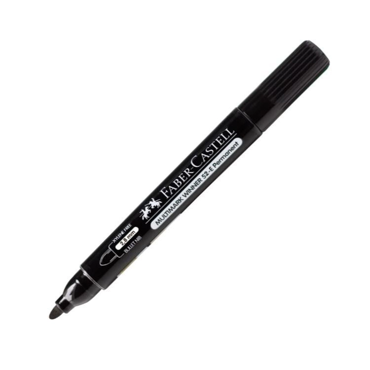 MARCADOR WINNER 52E P. REDONDA PERMANENTE NEGRO FABER-CASTELL