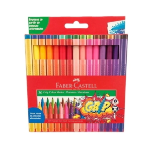 MARCADOR GRIP COLOUR MARKER x30 FABER-CASTELL