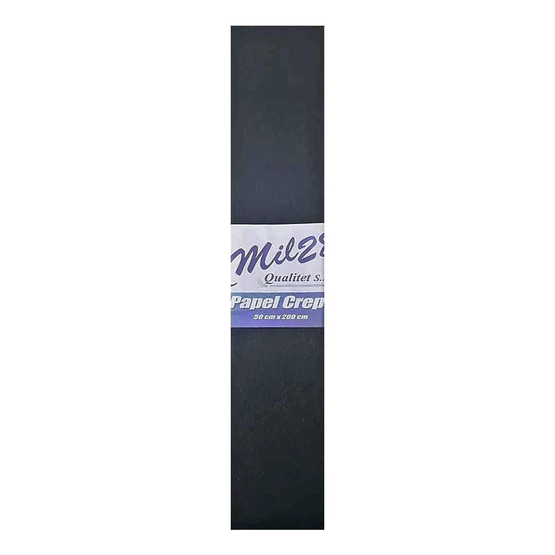 PAPEL CREPE NEGRO 50x200 CM (SOLO x10 UNIDADES)