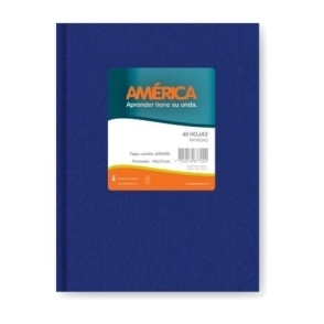 CUADERNO AMERICA ARAÑA 16x21 T/D AZUL - 82Hjs Cuadriculadas