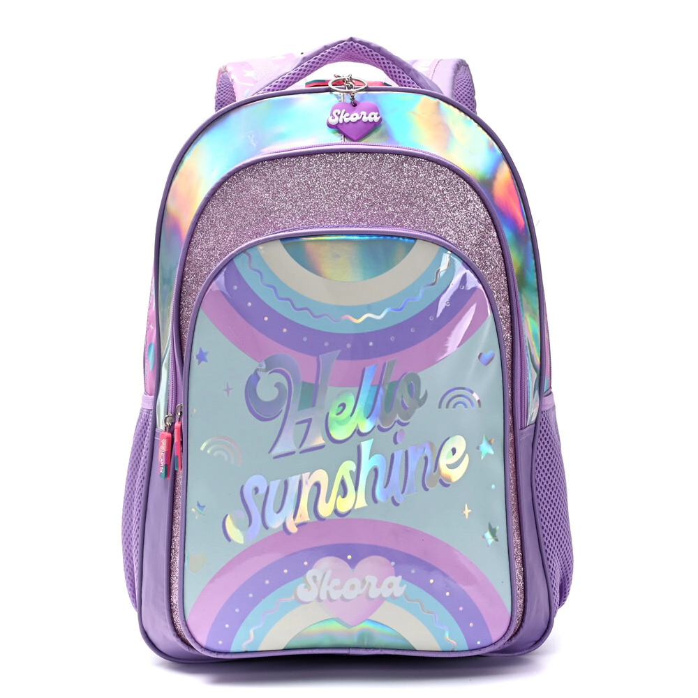 MOCHILA LETTERING HELLO SUNSHINE CON LLAVERO