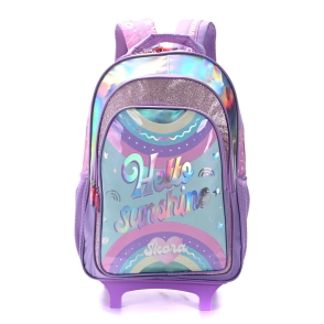 MOCHILA CARRO LETTERING HELLO SUNSHINE CON LLAVERO