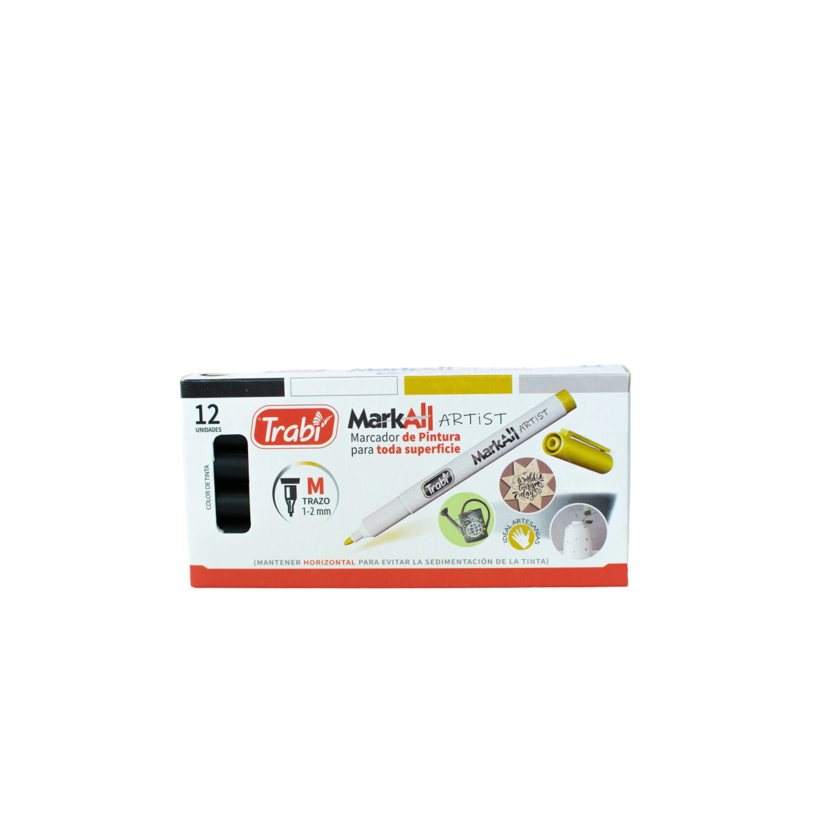 MARCADOR MARK ALL PLATA TRABI