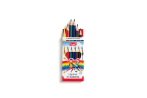 LAPICES DE COLORES RESINA CORTOS x6 TRABI