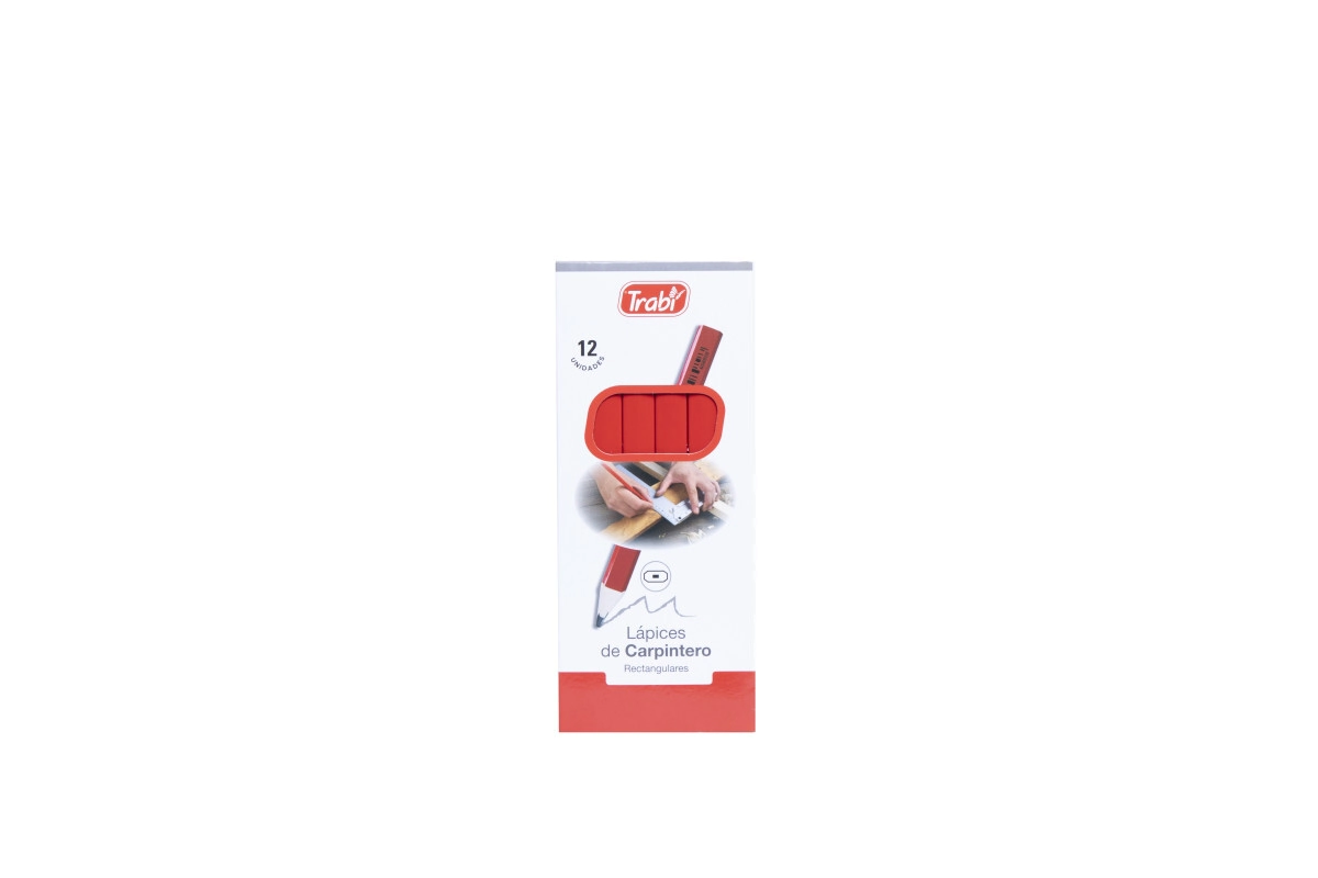 LAPIZ CARPINTERO ROJO (SOLO X 12 UNIDADES) TRABI