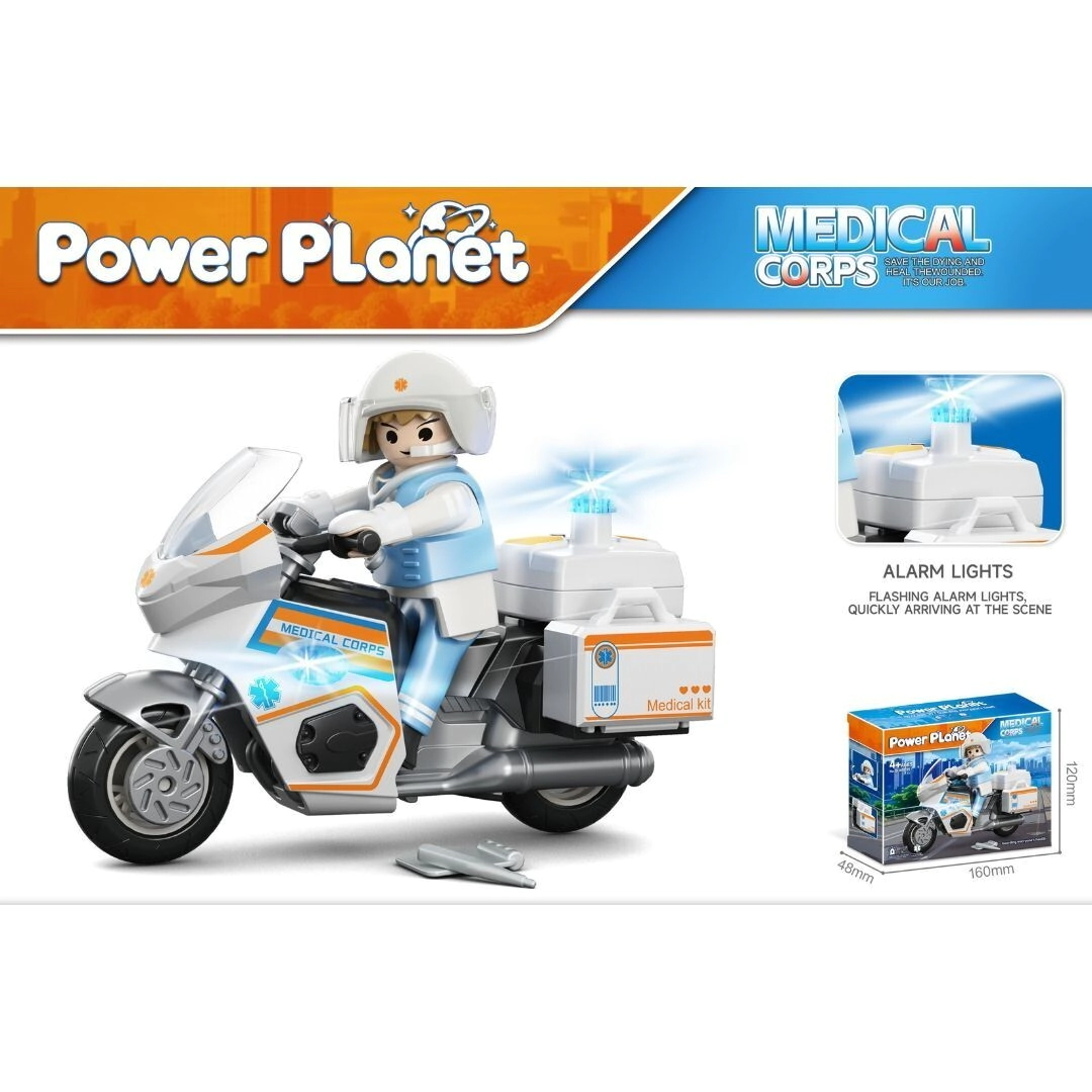 MOTO DE EMERGENCIA EN CAJA EXHIBIDORA