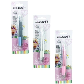 CUTTER BISTURI ERGONOMICO RETRACTIL + 1 REPUESTO