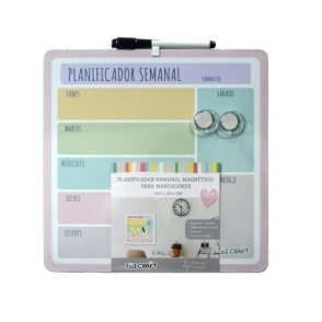 PIZARRA PLANIFICADOR IBICRAFT MAGN 30x30 SEMANAL