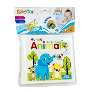 LIBRITO DIDACTICO PARA BAÑO MUNDO ANIMAL BABY GUS 22x17x3 CM