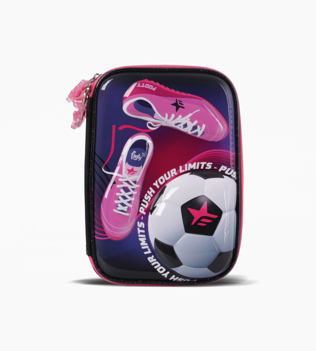 CARTUCHERA RIDIGA 2 CIERRES GIRLS SOCCER FOOTY NEGRO