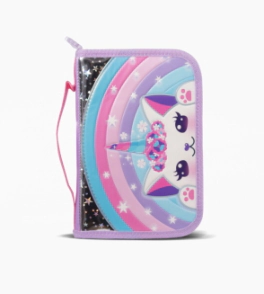 CARTUCHERA RIDIGA 1 CIERRE MAKE UP FOOTY LILA