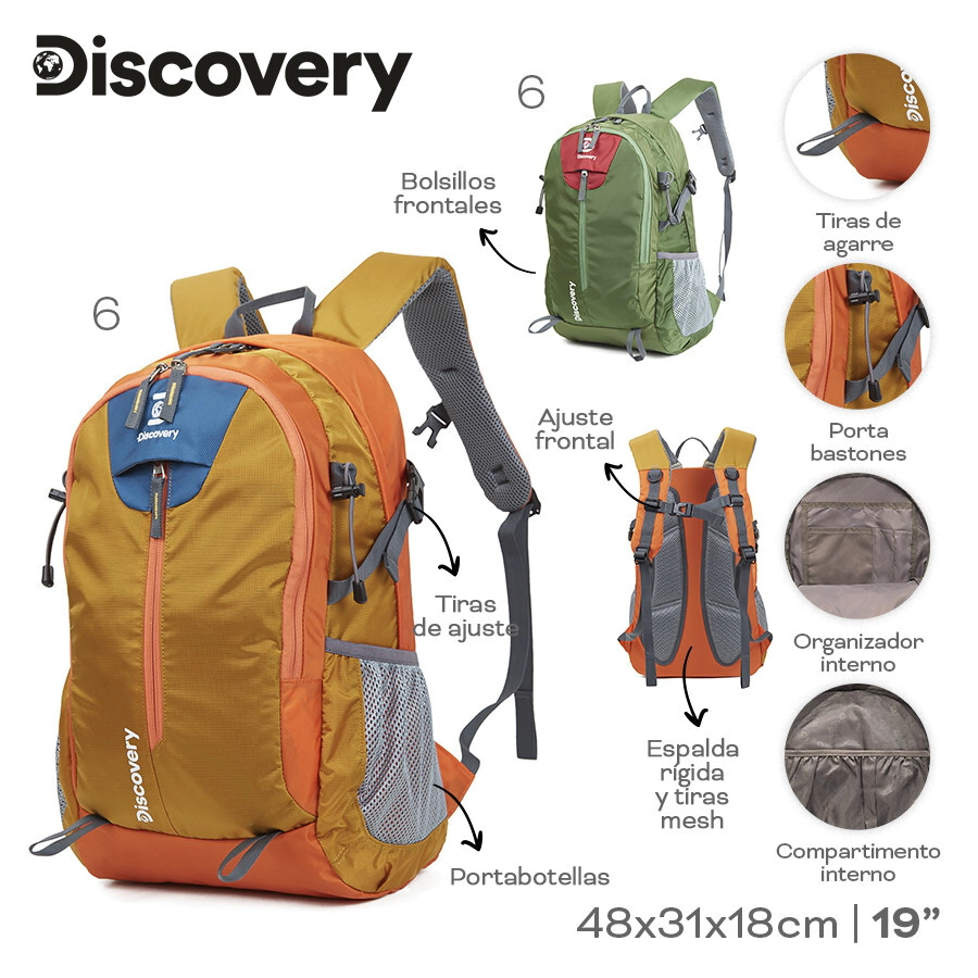 MOCHILA CAMPING DISCOVERY VERDE