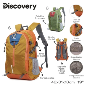 MOCHILA CAMPING DISCOVERY VERDE