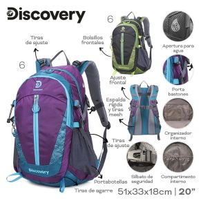 MOCHILA CAMPING DISCOVERY VERDE