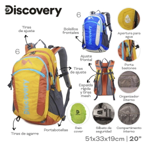 MOCHILA CAMPING DISCOVERY AZUL