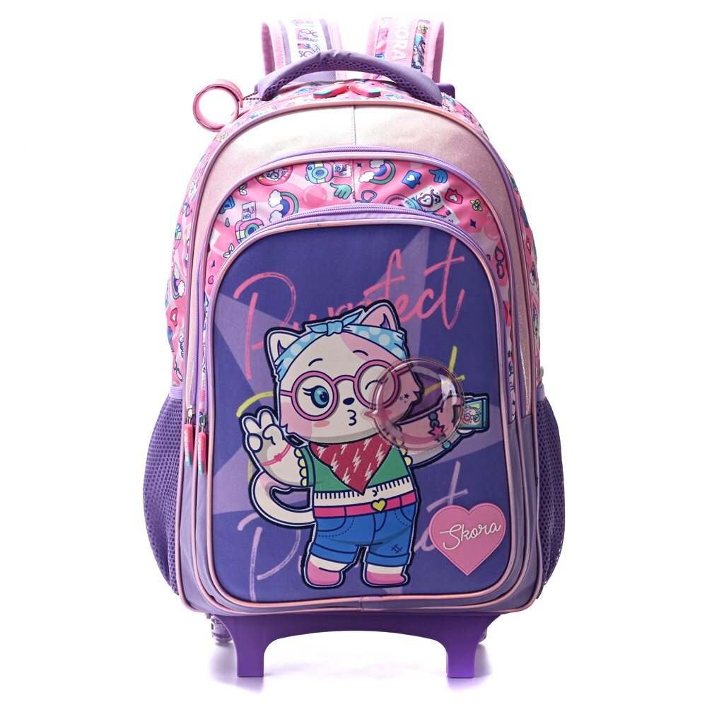 MOCHILA CARRO PETS PURRFECT CON LLAVERO 18" SKORA 32x45x15 CM