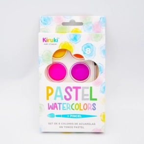 ACUARELA COLORES PASTEL x8