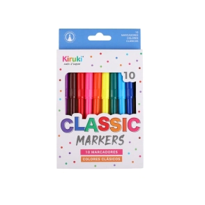 MARCADORES COLORES CLASICOS x10