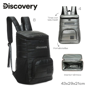 MOCHILA COOLER DISCOVERY PLATEADO