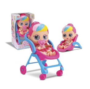 LITTLE DOLLS GLITTER MUÑECA + COCHECITO