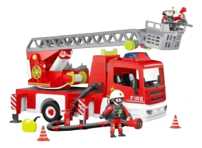 AUTOBOMBA BOMBERO ARTICULABLE CON FIGURAS Y ACCESORIOS (QL888-11)