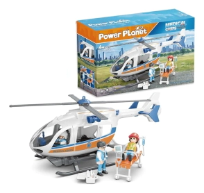 HELICOPTERO MEDICO CON FIGURAS Y ACCESORIOS (QL888-32)