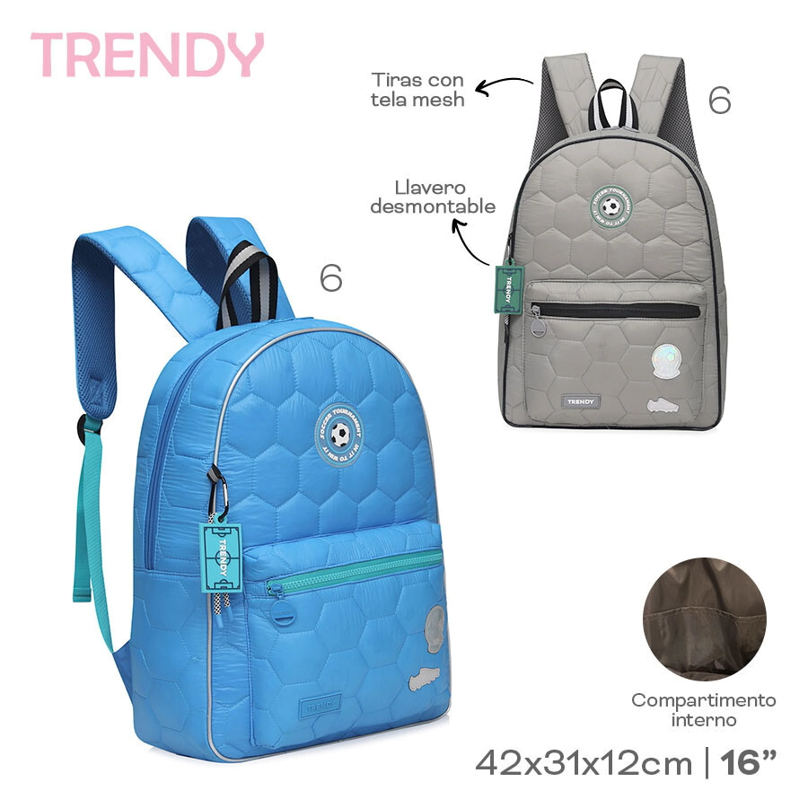 MOCHILA TRENDY GRIS