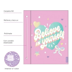 CARPETA ESCOLAR N3 LETTERING SKORA